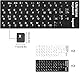5 Stück Tastaturaufkleber ukrainisch, für Standard Tastatur,ukrainisch Aufkleber mit Weißen Buchstaben Laptop Tastatur,3 Schwarz 2 Weiß