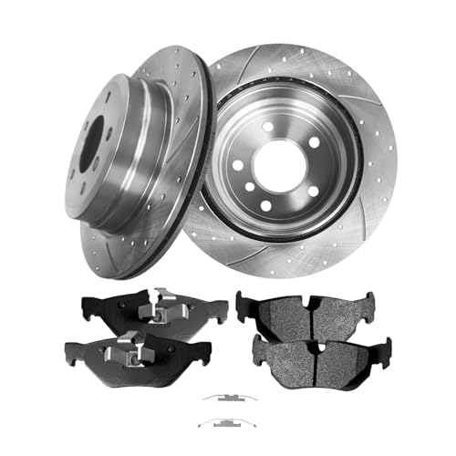 PM Auto Rear 300mm Drilled Slotted Rotor Kit