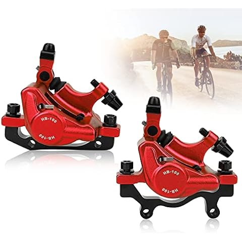 Fahrrad Hydraulische Scheibenbremse Set, HB-100 Mountainbike Aluminiumlegierung vorne und hinten Hydraulische Scheibenbremse für Mountainbike, Rennrad, elektrisches Faltrad Cover