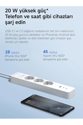 Xiaomi power strip 2C1A EU - vue 5