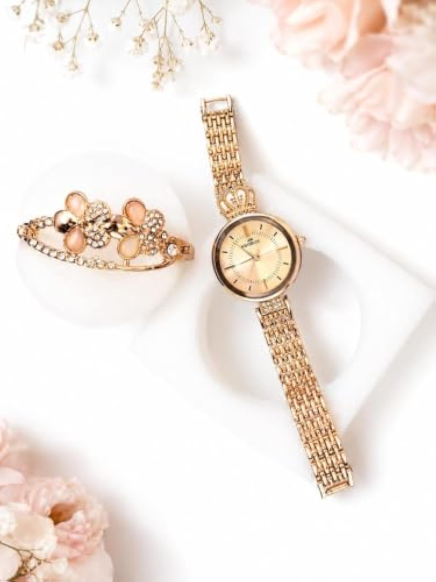 Kashmiri Meenakari Round Dial Bracelet Watch, Ethnic Gift