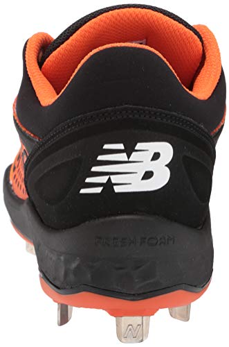 New Balance Men's Fresh Foam 3000 V5 Metal Baseball Shoe, Black/Orange, 11.5 #TOP2