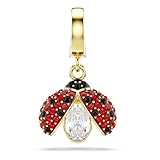 Swarovski Idyllia Charm, Verschiedene Schliffe, Marienkäfer, Rot, Goldlegierungsschicht