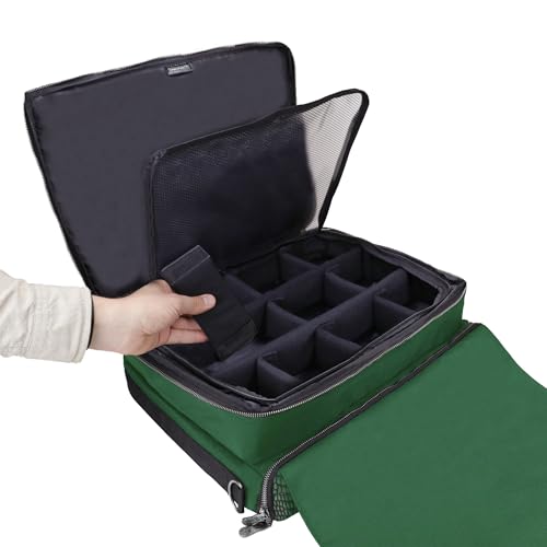 Image of ENHANCE Collector's Edition MTG Bag fits Deck Boxes, Top Loader Binder, Commander Deck, & More TCG Accessories - TCG Travel Bag with Card Defender Screen, Customizable Interior (Dragon Green)