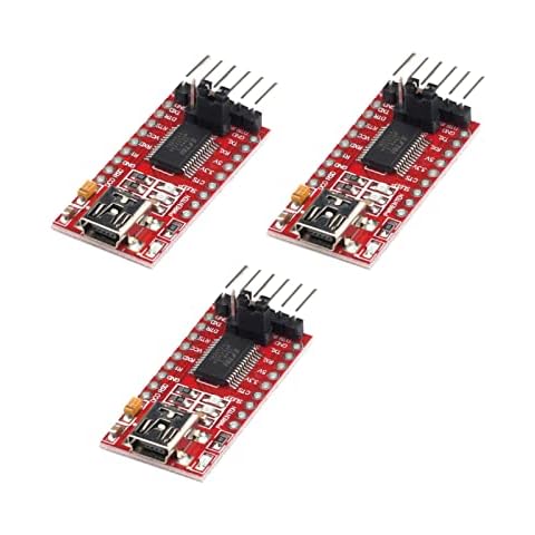 Aideepen 3pcs Serial Adapter FT232RL USB to TTL Adapter Module for 3.3V and 5V Cover