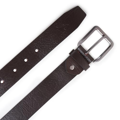Image of Men's Full Grain Leather Belt (1.5 inch inch) with Durable Metal Buckle for Everyday Formal & Casual Wear Belts in Brand Gift Box ||Color : Black /Brown, Size : 26 to 46||