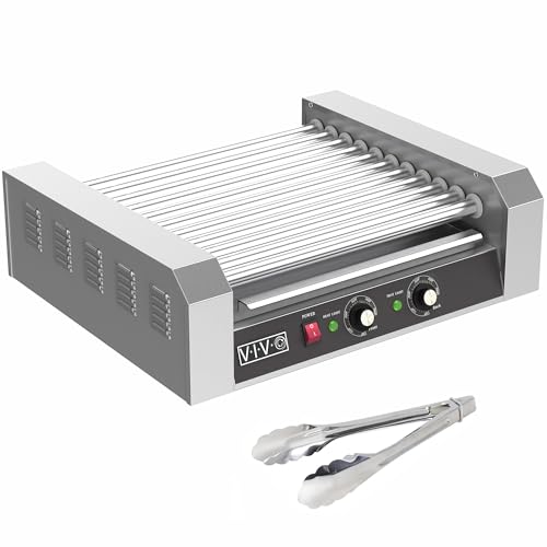 VIVO 11-Roller Hot Dog Grill, 1400W, stainless steel