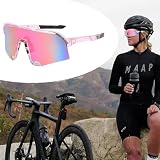 FOSDICK Okulary do biegania dla kobiet, okulary rowerowe dla mężczyzn, okulary sportowe z ochroną UV400 dla mężczyzn i kobiet, okulary rowerowe z smyczą na zewnątrz, odporne na wiatr, do jazdy