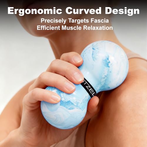 Image of FITZELAR Massage Lacrosse Balls for Myofascial Release, Quality Certification, Massage Deep Tissue for Back and Shoulder, Trigger Point Therapy, Muscle Knots, Relieving Muscle Pain (2Blue)