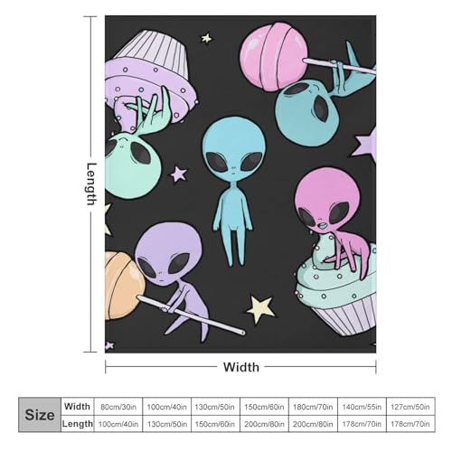 Couverture flanelle extraterrestre anti-boulochage de qualité supérieure