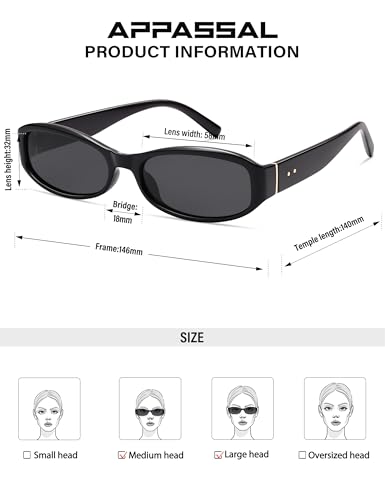 Retro Rectangle Sunglasses for Women Men Polarized Oval Sunnies AP3742