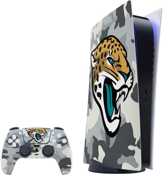 Skinit Decal Gaming Skin Compatible with PS5 Digital Edition Bundle - Officially Licensed NFL Jacksonville Jaguars Design