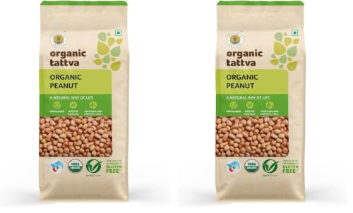 Image of Organic Tattva Peanut /Ground Nut Raw 1 KG | Gluten Free | Naturally Grown, Chemical Free Dry Fruits | Supports Energy, Heart Health & Daily Nutrition (Pack of 2)