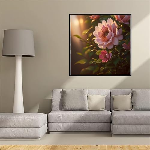 Broderie diamant fleur rose avec accessoires de loisirs créatifs