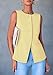 PRETTYGARDEN Women's Summer Suit Vest Tops 2026 Dressy Business Casual Sleeveless Button Down Trendy Fashion Blazer Waistcoat (Yellow,Medium)
