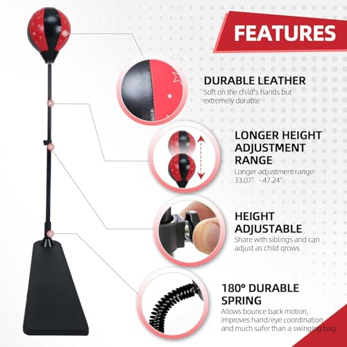 image for Elevon Punching Bag with Stand, Ajustable Height Punch Bag Stand with 