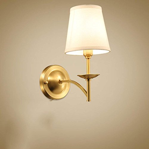 Lámpara de pared GZ de cobre: luz perfecta para leer en la cama o iluminar espejos