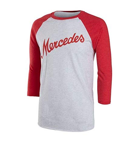 Mercedes Benz Script Raglan T-Shirt Baseball Tee Red/White (Medium) Mercedes Benz Script Raglan T-Shirt Baseball Tee Red/White (Medium)