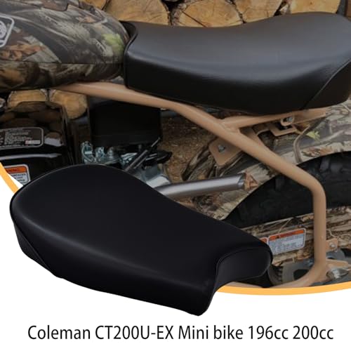 Image of Chikia CT200U-EX 15 inch Seat with bolts Compatible with Coleman CT200uex ct200u-ex CT200U-EXR 200cc Trail Mini bike 196cc bike Cushion Replacement Seat