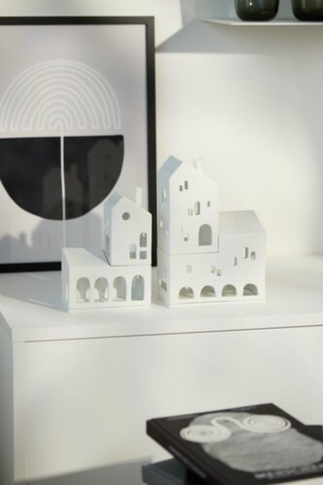 Räder Lichthaus „Stapelhaus der tanzenden Fenster“ – 2 stapelbare Porzellanhäuser