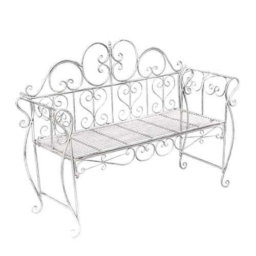 Banc de jardin en fer forgé antique canapé de parc 2 places métal