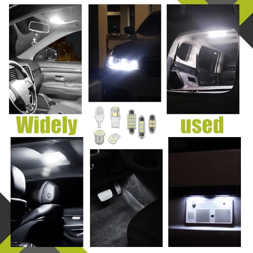 Kit de 42 luces LED interiores para auto blanco brillante miniatura 7