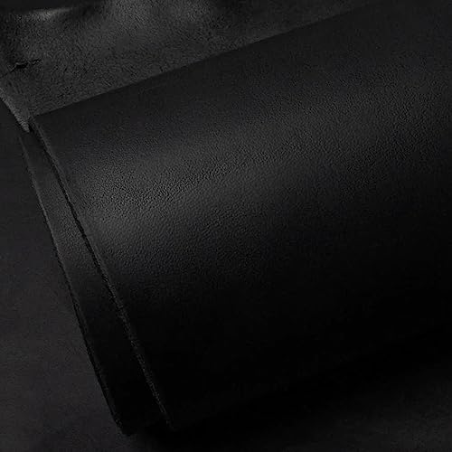Cuir végétal noir mat 1,8-2 mm pour maroquinerie en coupon 30x30 cm - 2