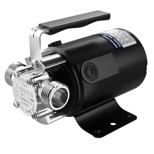 FPOWER Water Transfer Pump 115V 1/10 HP Portable Electric Utility Water Pump, Low Suction Water Removal for Water Beds, Pools, Rain Barrel, Aquariums and More(Only Pump NO Accessory) 