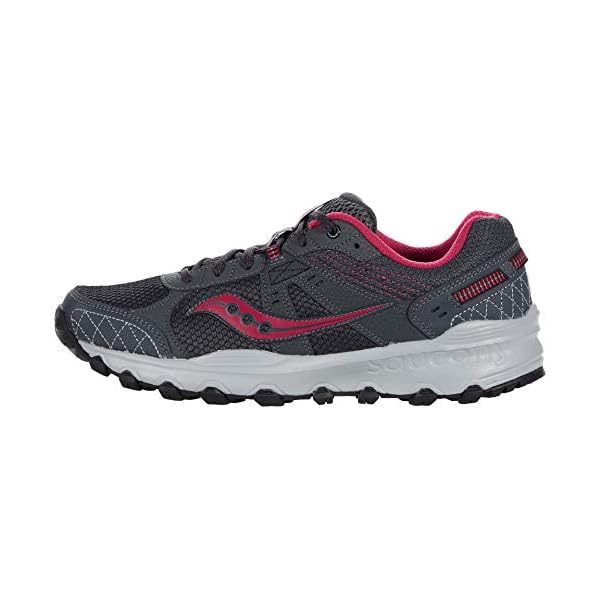 Saucony Women's Grid Raptor TR 2 Running Shoe, Charcoal/Pink, 9