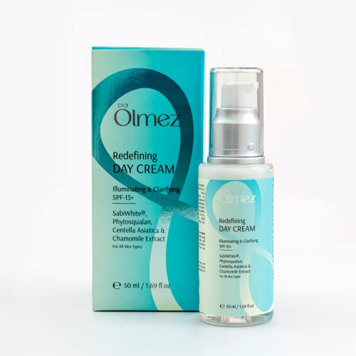 Olmez Redefining Day Cream, Illuminating & Clarifying SPF-15+ 50ml | For Radiant and Subtle Glow | For All Skin Type