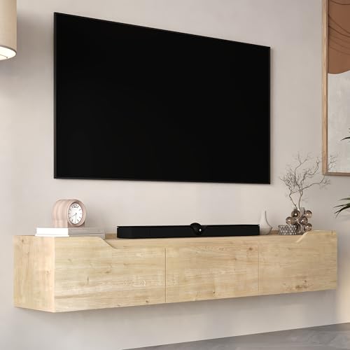 Atelier Mobili Floating TV Stand for 75 Inch TVs, Modern