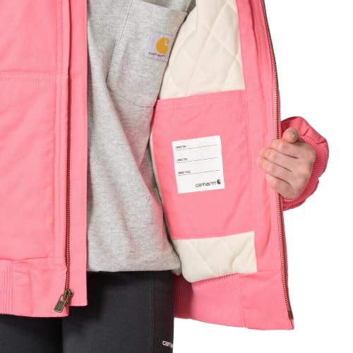 Image of Carhartt Girls' Zip Front Canvas Insulated Hooded Active Jacket
