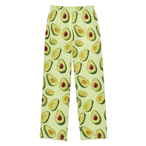 Pajama Pants Lounge Sleep PJ Bottoms Sleepwear Elastic Waist Drawstring S Avocado
