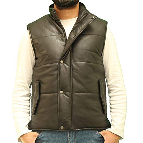 Leren A-Z heren bodywarmer gemaakt van echt leer in zwart, bruin en lichtbruin - Image 3