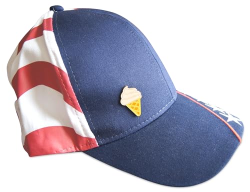 Image of Novel Merk Ice Cream, Pretzel, Pizza & Food Lapel Pin, Hat Pin & Tie Tack Set - with Clutch Back