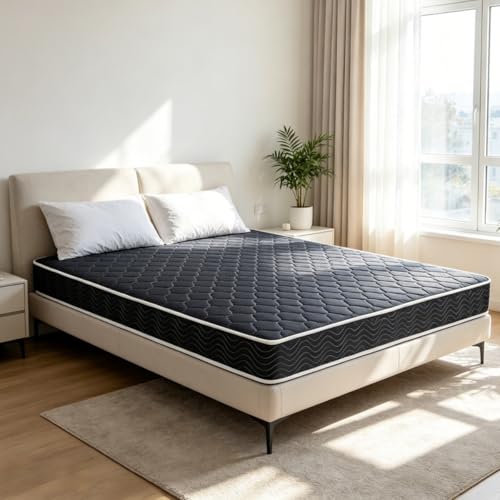 WDYLWFHW 6 Inch Twin Size Mattress in a Box Waterproof Twin Bed High-Density Foam Mattress Medium Firm Mattresses for Kids & Adults Diamond-Quilted and Breathable Fabric (6 Black Blue Twin)