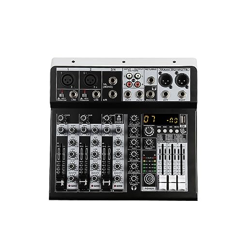 dj controller Mezclador de Audio de 4 canales, consola mezcladora de sonido, interfaz de Audio,...