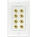 Mediabridge Speaker Wall Plate w/ Binding Posts (4 Pair) - LIMITED TIME OFFER: FREE Low Voltage Metal Mounting Bracket (1-Gang) Binding Post 2-Piece Inset Wall Plate for 2 Speakers (Part# WP1-BPX4 )