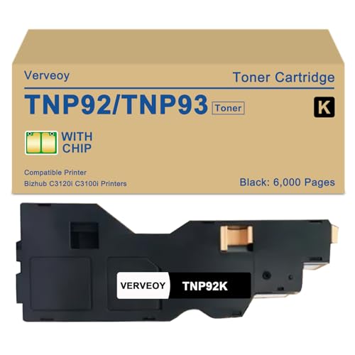 TNP92K TNP-92 TNP93K TNP-93 toner noir pour Konica Minolta Bizhub C3100i