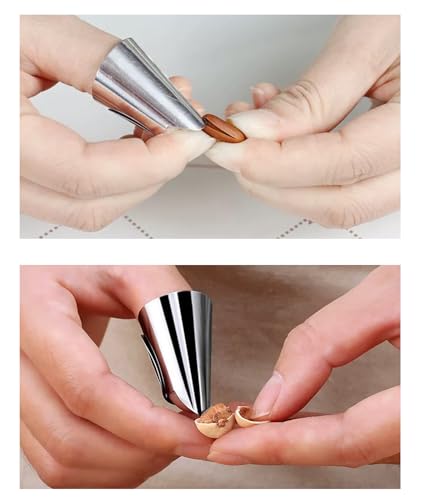 Image of 6 PCS Finger Protector for Cutting Vegetables, Finger Guard for Kitchen Safety, Adjustable Finger Caps for Cutting Vegetables, Stainless Steel Finger Cover for Kitchen Cutting