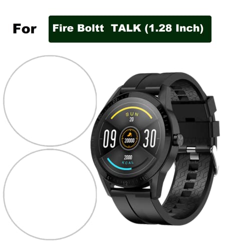 Image of Hydrogel Screen Protector For FIRE BOLTT TALK SMARTWATCH (1.28 inch) - Anti-Scratch, Bubble-free, Edge To Edge Soft TPU Film Screen Guard for FIRE BOLTT TALK (Pack of 2)