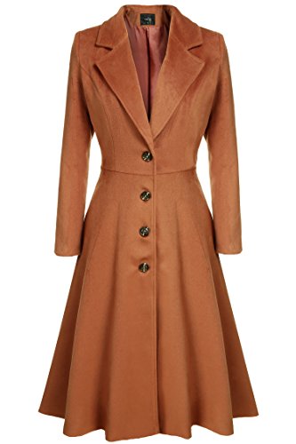 ZEARO Femmes Slim Fit Solide Trench Coat Extra Long Classique Manteaux Pardessus Epais Hiver Automne