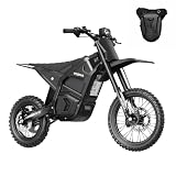 Yozma IN10 Electric Dirt Bike, 3000W Peak Mid- Drive Motor, 40 Mph Max Speed Ebike, 48V 23.4AH Bttery with 45 Miles Max Range, 14''/12'' Off-Road Tires, Hydraulic Brakes & Dual Shock Absorption