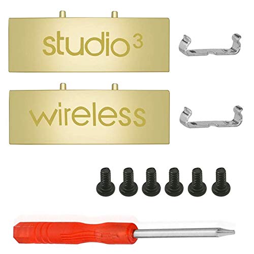 Studio 3 Hinge Replacement Studio3 Wireless Headband Parts Screws Repair Kit Accessories Compatible with Studio 3 Wireless Bluetooth Over-Ear Headphones (Gold)