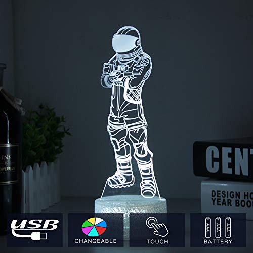 Fortress Battleroyale Game Dark Voyager 3D Stereo Vision Bedroom Night Light LED Home