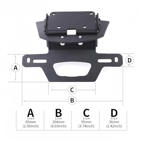 Support de plaque d'immatriculation KOVE 800X anti-vibrations