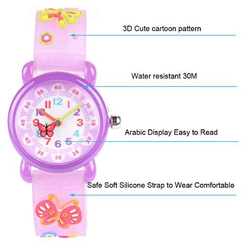 Image of Kids Watches for Boys Girls, 3D Cartoon Wrist Watch for Child Ages 3-8 | Cute Soft Silicone Watchband, Analog Dial, Daily Waterproof Durable, Birthday Christmas Ideal Gift for Little Child
