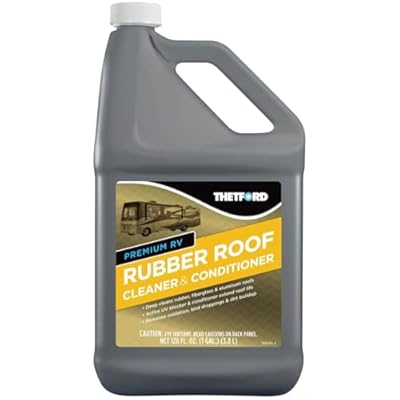 THETFORD Premium RV Rubber Roof Cleaner & Conditioner - Non-Toxic - Non-Abrasive - Biodegardable - 1 Gallon 32513