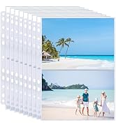 50 Pack Photo Sleeves Holds 200 5"x7" Photos, Clear Photo Page Protector for 3 Ring Binder, Doubl...