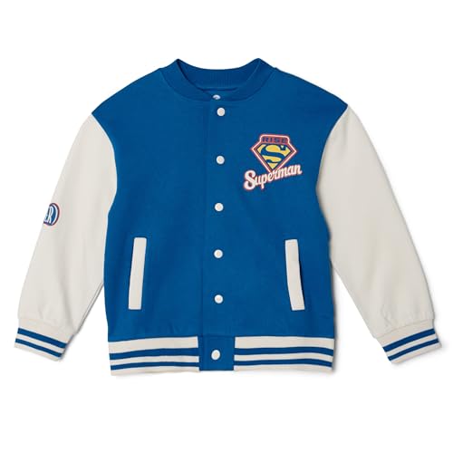 Image of DC Comics Justice League Fleece Varsity Bomber Jacket and Jogger Pants Outfit Set Toddler to Big Kid Sizes (2T - 14-16)